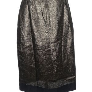 Tory Burch Black and Gold Pencil Skirt 12 EUC